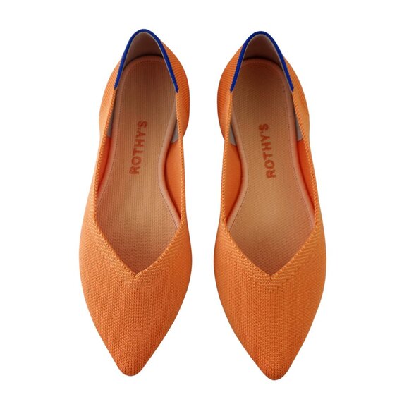 Rothy's The Point Tangerine Orange Ballet Flats Shoes - Picture 1 of 8